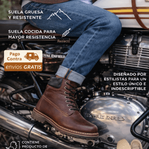 BOTAS PARA MOTO BROWN LEATHER GRAIN $199,000