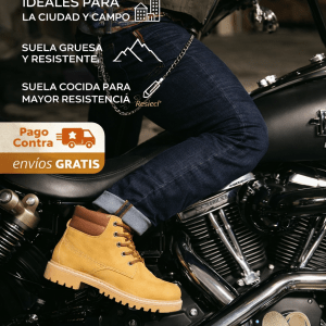 BOTAS PARA MOTO GOLD LEATHER CANGURO